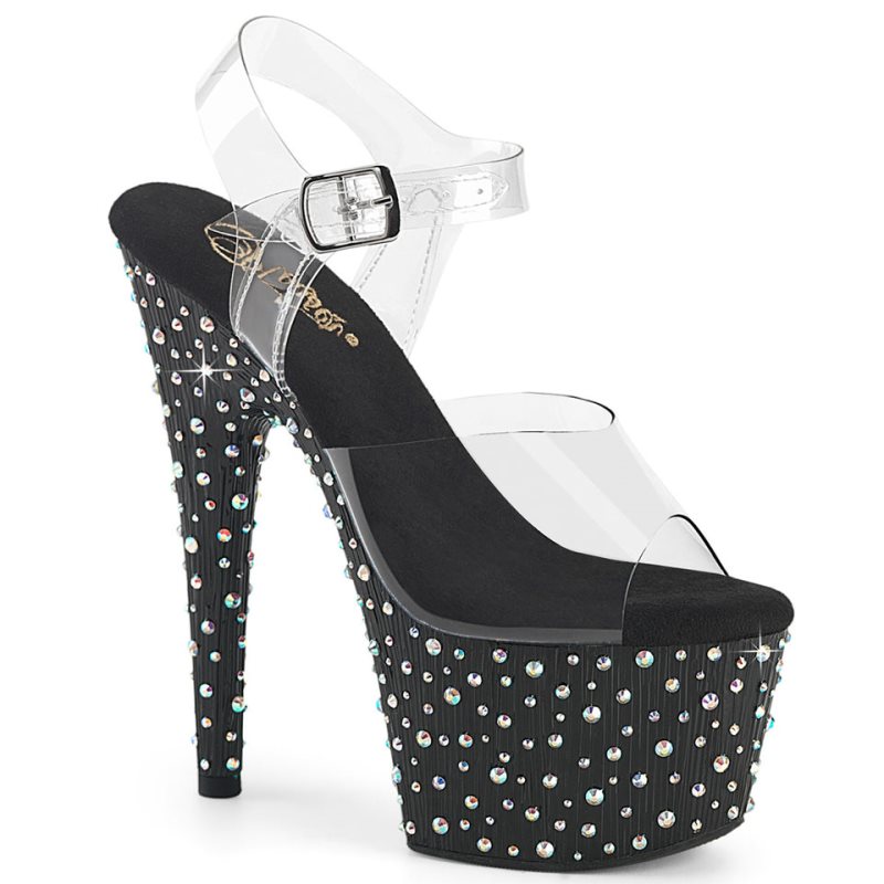 Pleaser Stardance-708 Rhinestones Hakken Dames Gekleurd | BELGIE BEOWXYBN