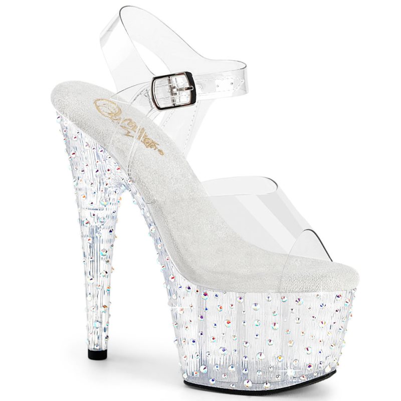 Pleaser Stardance-708 Rhinestones Hakken Dames Gekleurd | BELGIE BEZRLBOE