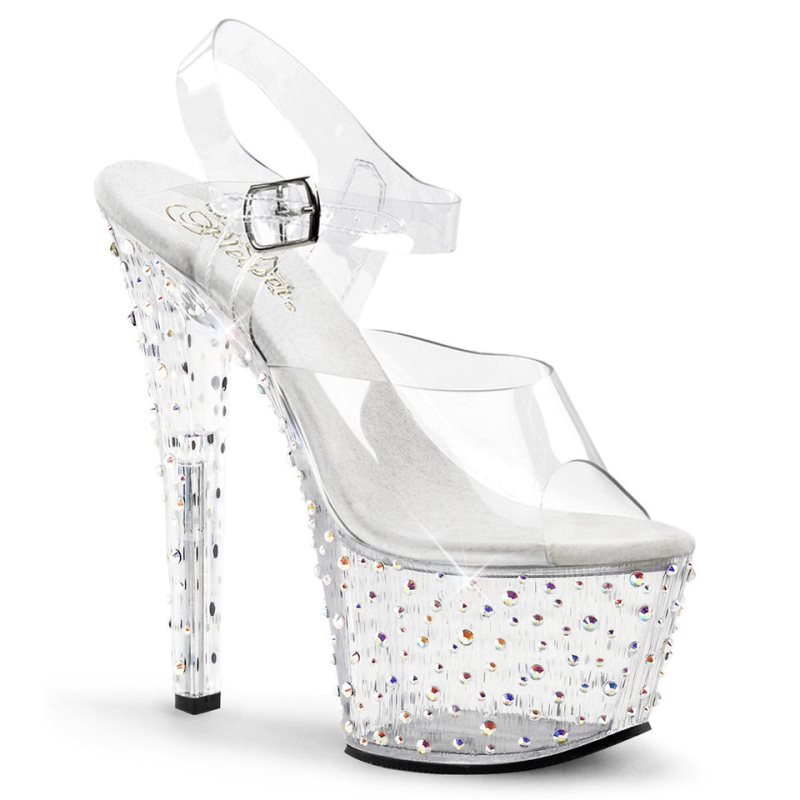 Pleaser Stardance-708 Rhinestones Hakken Dames Gekleurd | BELGIE BEKQLDTS