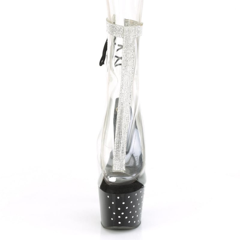 Pleaser Stardust-1018C-2RS Laarzen Dames Zwart | BELGIE BEOEFHYC