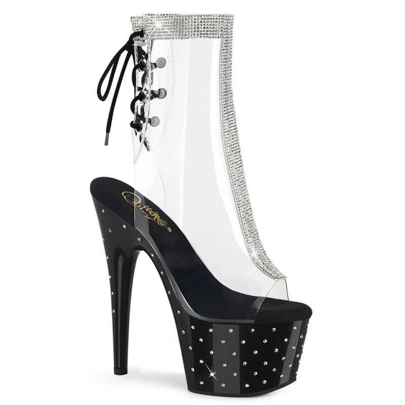 Pleaser Stardust-1018C-2RS Laarzen Dames Zwart | BELGIE BEOEFHYC