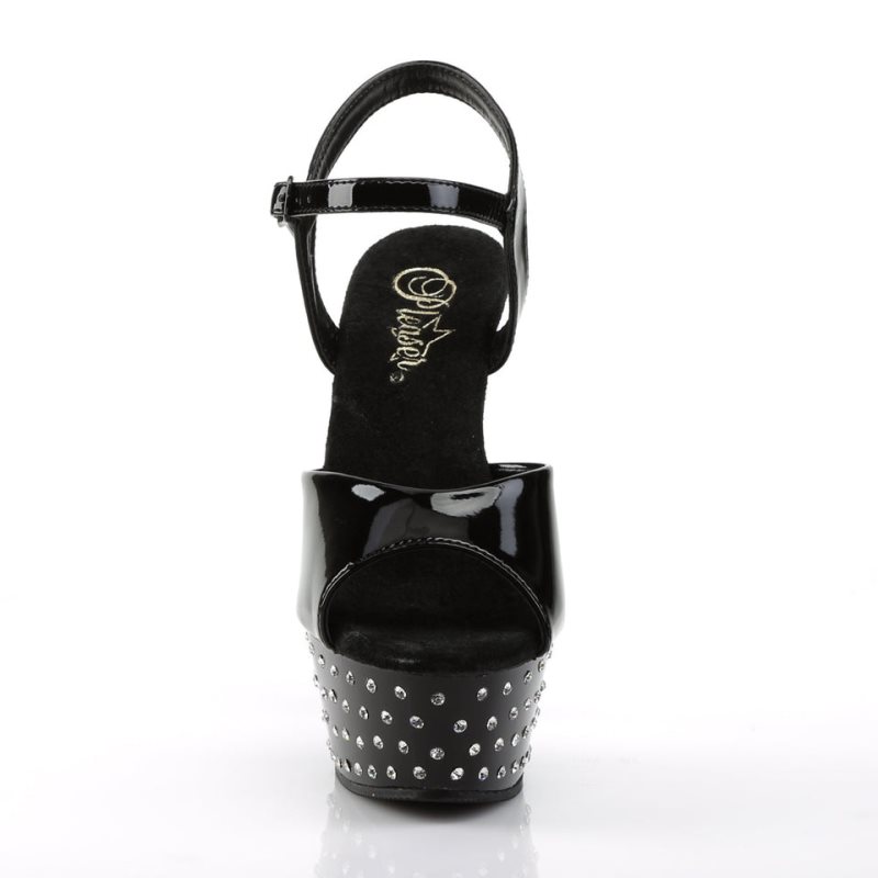 Pleaser Stardust-609 Hakken Dames Zwart | BELGIE BELIDZNM