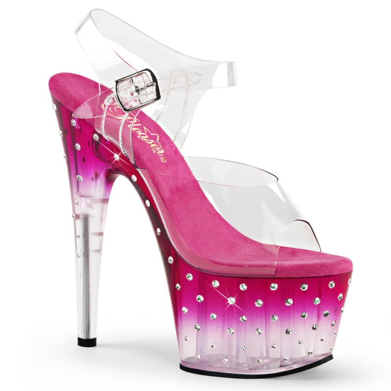 Pleaser Stardust-708T Hakken Dames Roze | BELGIE BEGBPDJM