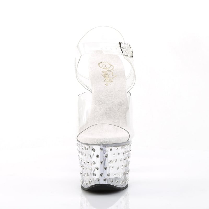 Pleaser Stardust-708 Hakken Dames Clear | BELGIE BEWBFIKR