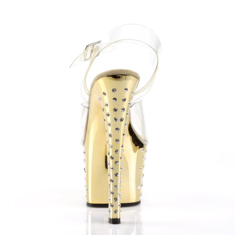 Pleaser Stardust-708 Hakken Dames Goud | BELGIE BEPXMGUV
