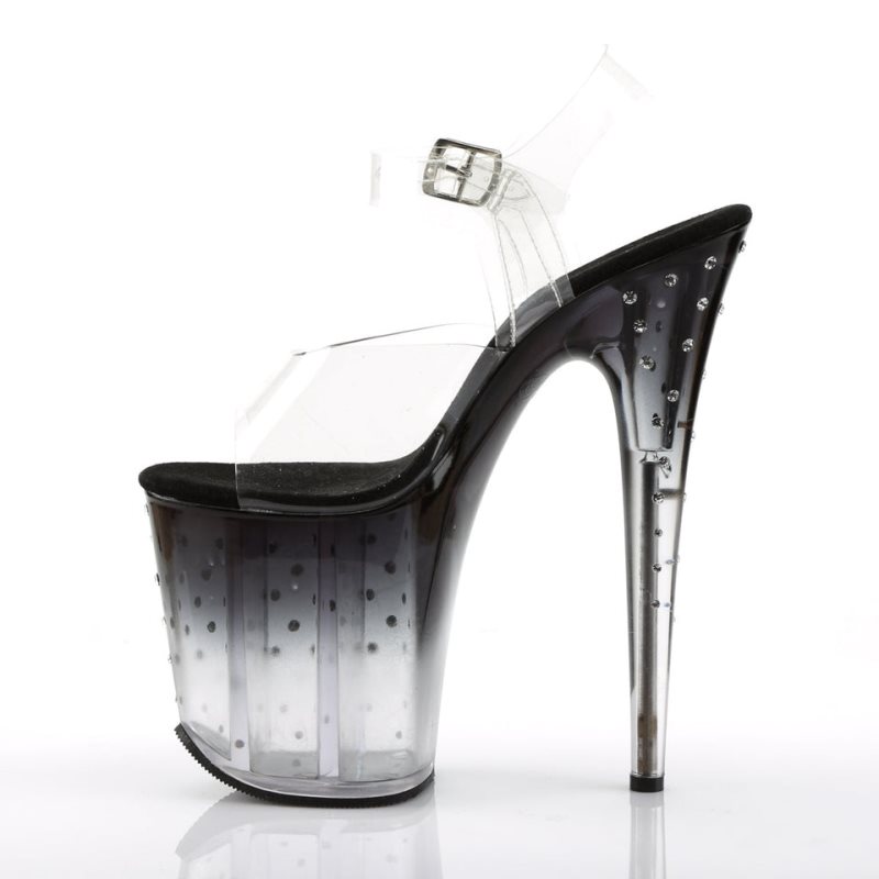 Pleaser Stardust-808T Hakken Dames Zwart | BELGIE BESNPAZV