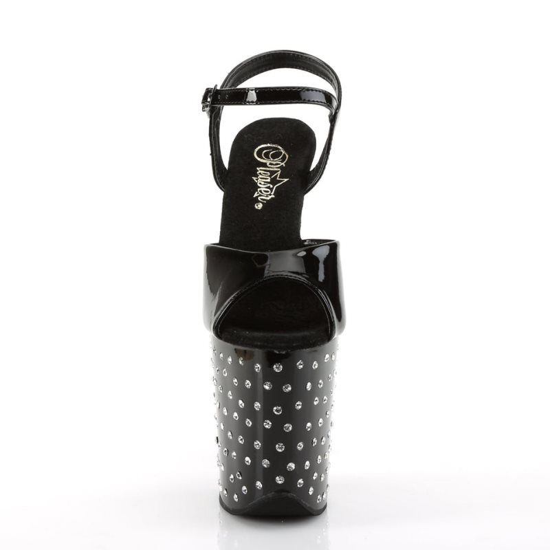 Pleaser Stardust-809 Hakken Dames Zwart | BELGIE BEVNALSC