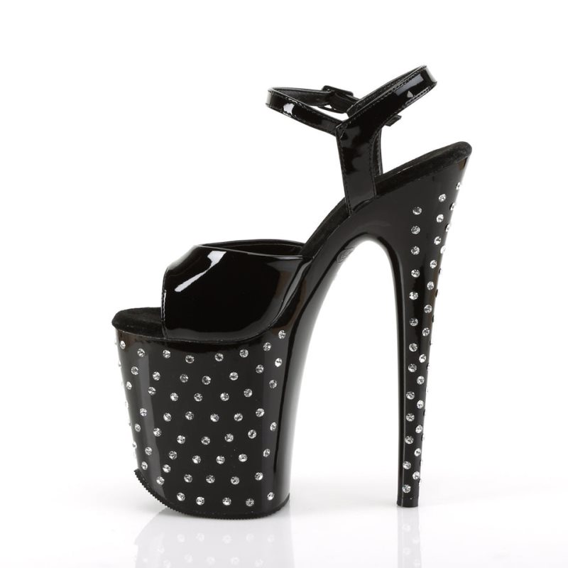 Pleaser Stardust-809 Hakken Dames Zwart | BELGIE BEVNALSC
