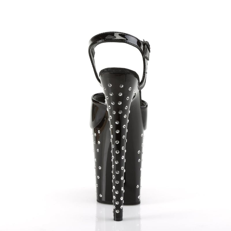 Pleaser Stardust-809 Hakken Dames Zwart | BELGIE BEVNALSC