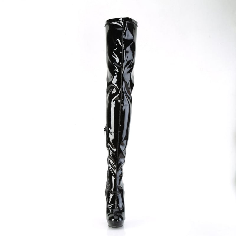 Pleaser Sultry-4000 Hoge Hakken Dames Zwart | BELGIE BEYGOIEV