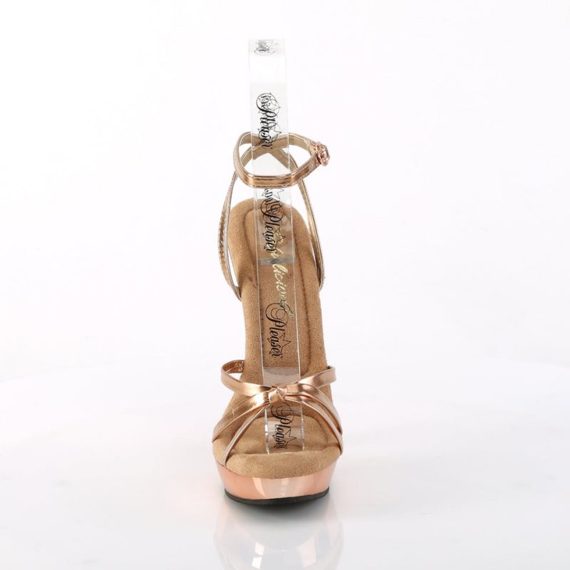 Pleaser Sultry-638 Hakken Dames Roze Goud | BELGIE BEDAVPKY