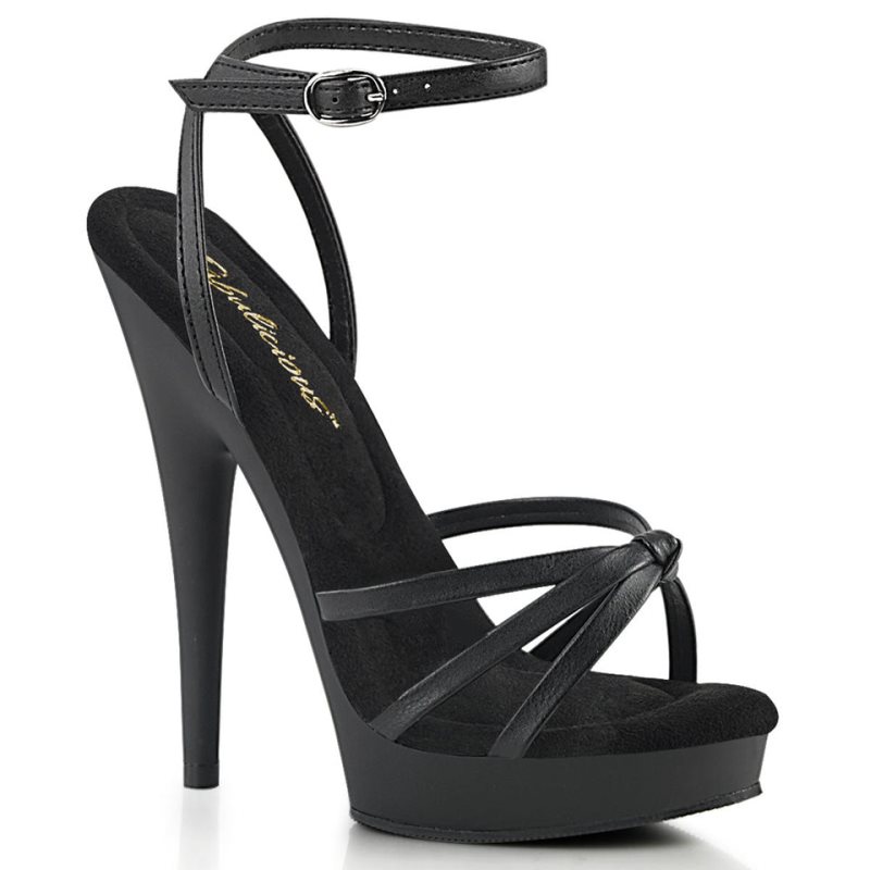 Pleaser Sultry-638 Vegan Leather Hakken Dames Zwart | BELGIE BEDOCPQN