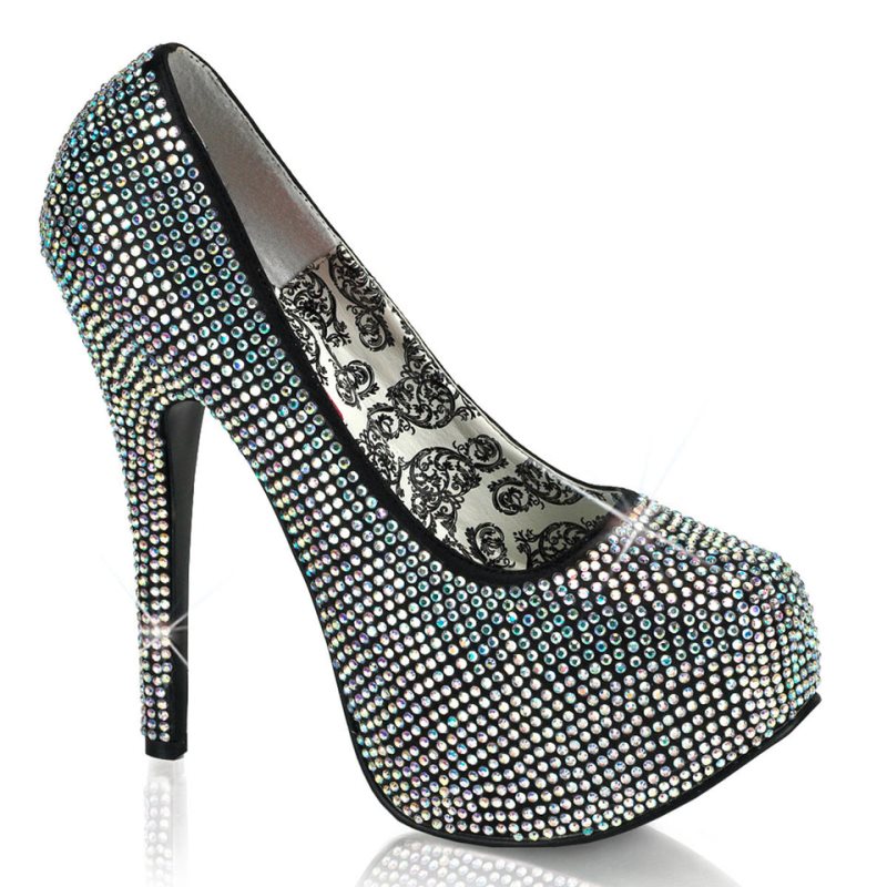 Pleaser Teeze-06R Hakken Dames Zilver | BELGIE BESPROID