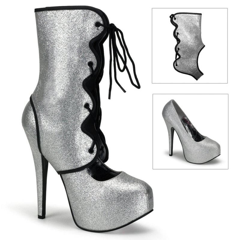 Pleaser Teeze-31G Hakken Dames Zilver | BELGIE BEGBZADE