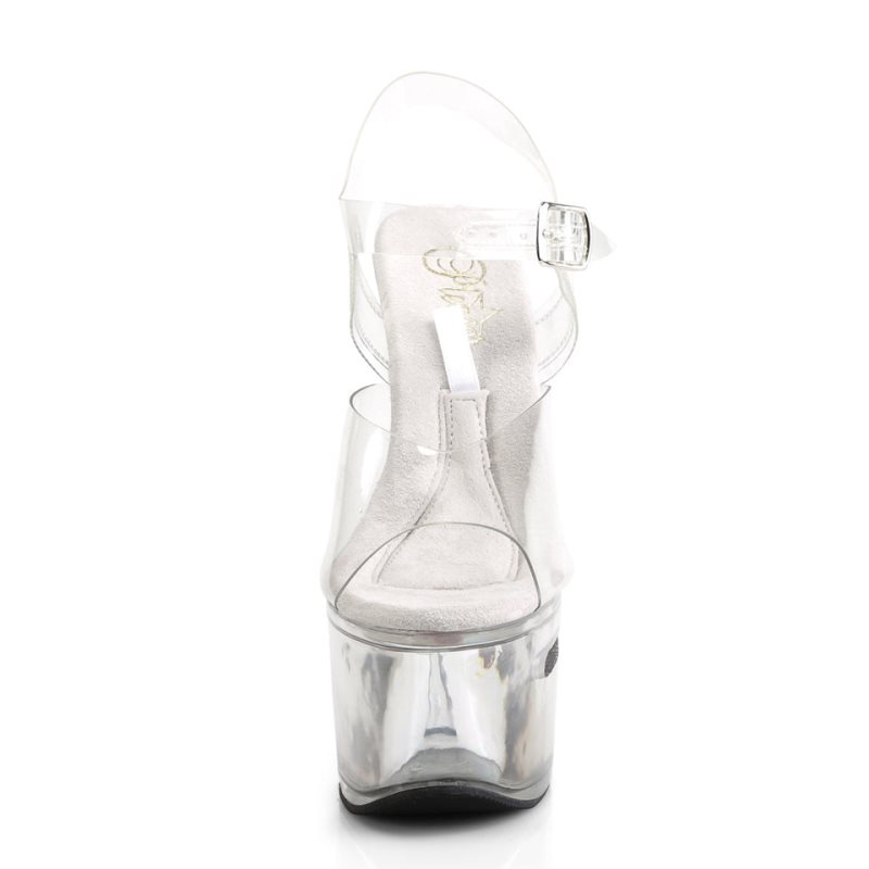 Pleaser Tipjar-708-2 Hakken Dames Clear | BELGIE BERJQHOW