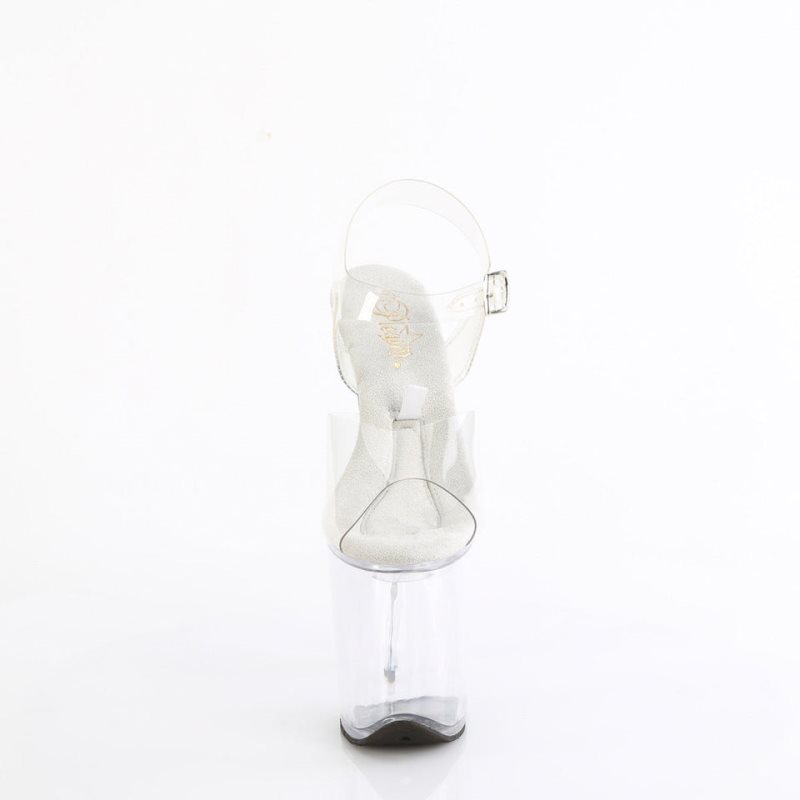 Pleaser Treasure-808FLA Hakken Dames Clear | BELGIE BEIFDWSJ