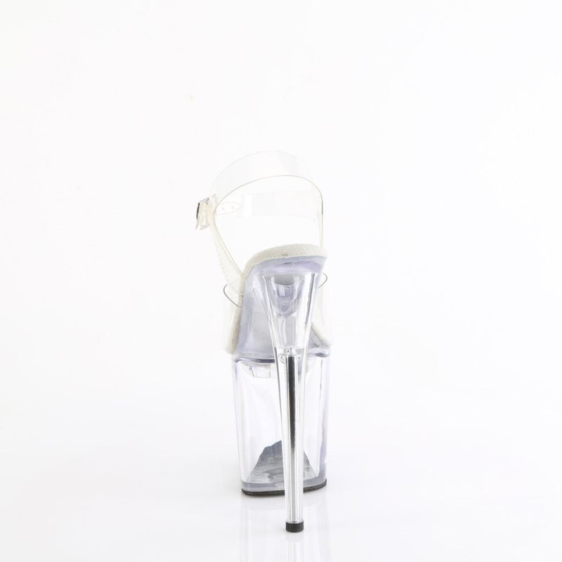 Pleaser Treasure-808FLA Hakken Dames Clear | BELGIE BEIFDWSJ