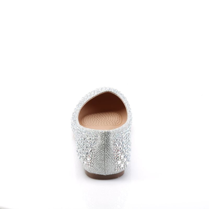Pleaser Treat-06 Ballerinas Dames Zilver | BELGIE BEUVPBNM