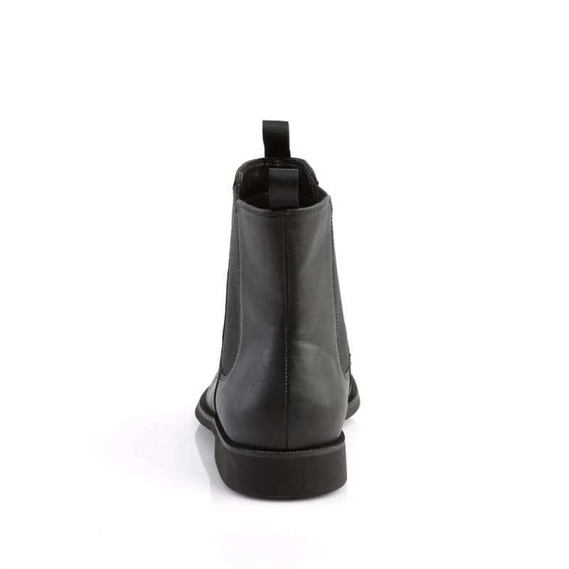 Pleaser Trooper-12 Vegan Leather Chelsea Laarzen Heren Zwart | BELGIE BEFIKPNX