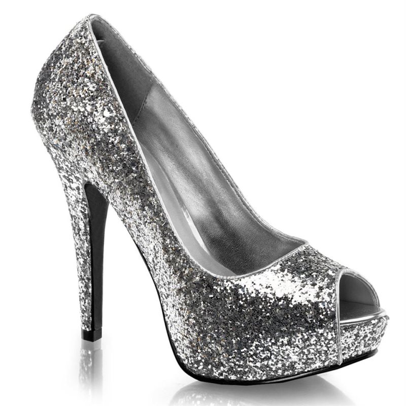 Pleaser Twinkle-18G Hakken Dames Zilver | BELGIE BECKGHYQ