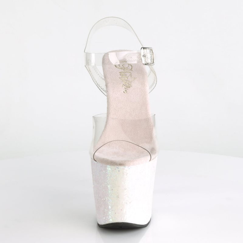 Pleaser Unicorn-708LG Hakken Dames Wit | BELGIE BEXHODIT