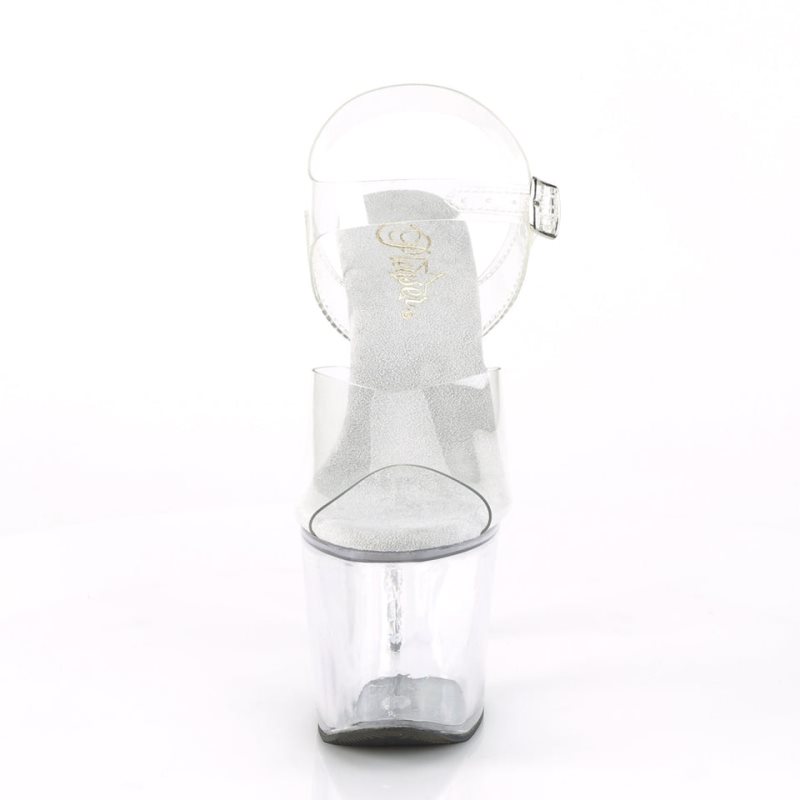 Pleaser Unicorn-708RSH Hakken Dames Clear | BELGIE BEAUTQYW