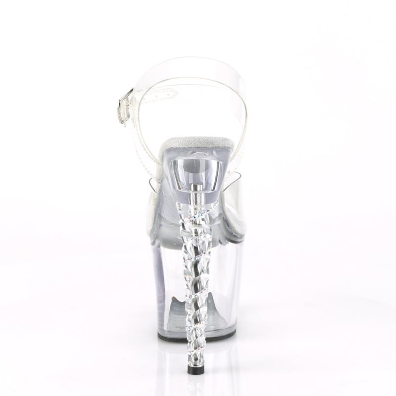 Pleaser Unicorn-708RSH Hakken Dames Clear | BELGIE BEAUTQYW
