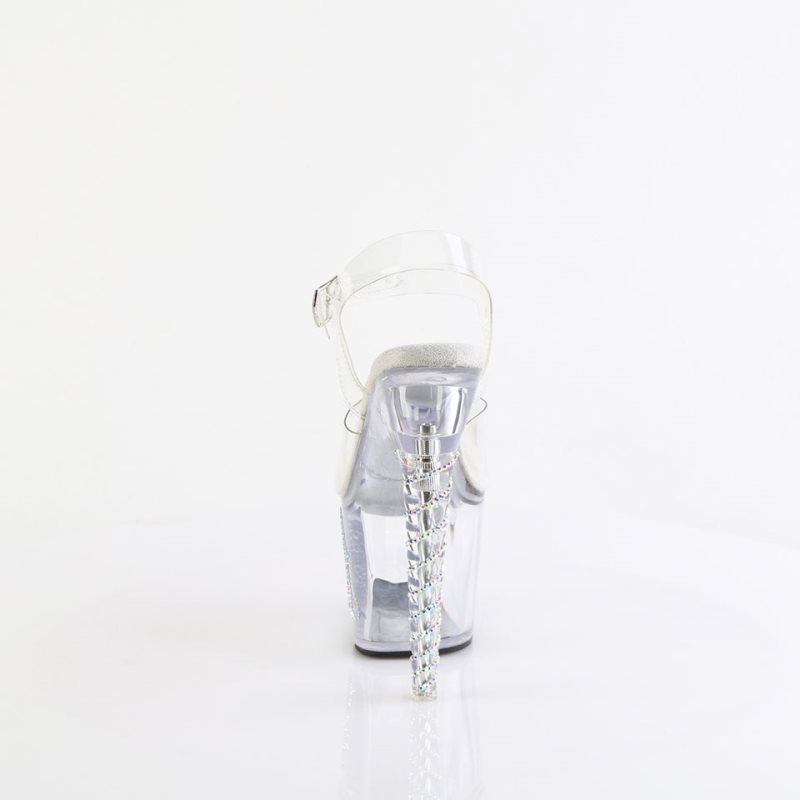 Pleaser Unicorn-708TGRS Hakken Dames Clear | BELGIE BETGHKMC