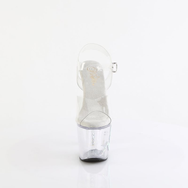 Pleaser Unicorn-708TGRS Hakken Dames Clear | BELGIE BETGHKMC