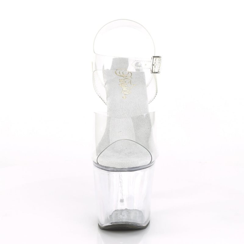 Pleaser Unicorn-708 Hakken Dames Clear | BELGIE BEMTEVKG