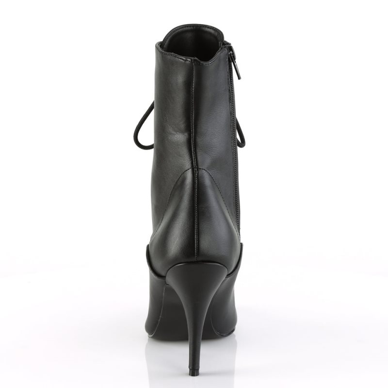 Pleaser Vanity-1020 Vegan Leather Laarzen Dames Zwart | BELGIE BEYMQEVU