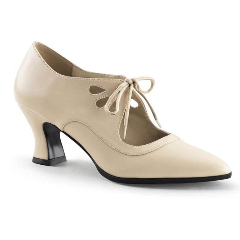Pleaser Victorian-03 Hakken Dames Beige | BELGIE BEPLFEYV