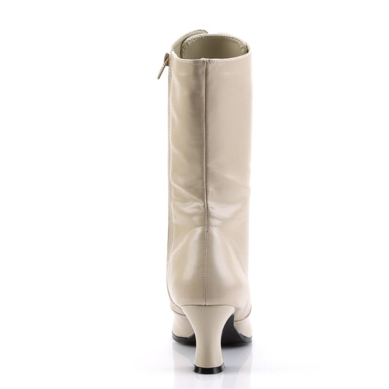 Pleaser Victorian-120 Laarzen Dames Beige | BELGIE BEWZJLMF