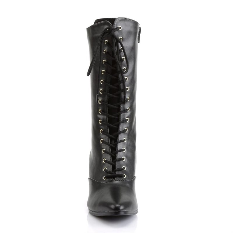 Pleaser Victorian-120 Laarzen Dames Zwart | BELGIE BEDWXZUT