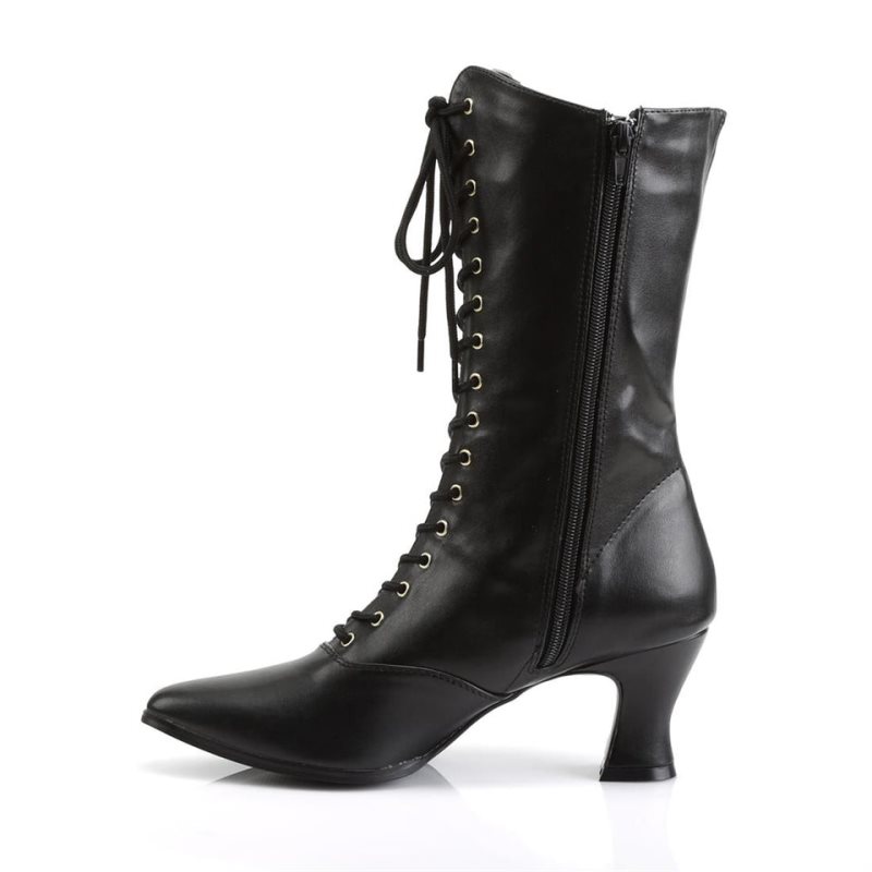 Pleaser Victorian-120 Laarzen Dames Zwart | BELGIE BEDWXZUT