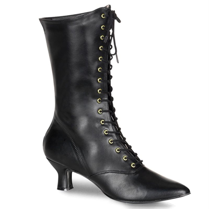 Pleaser Victorian-120 Laarzen Dames Zwart | BELGIE BEDWXZUT