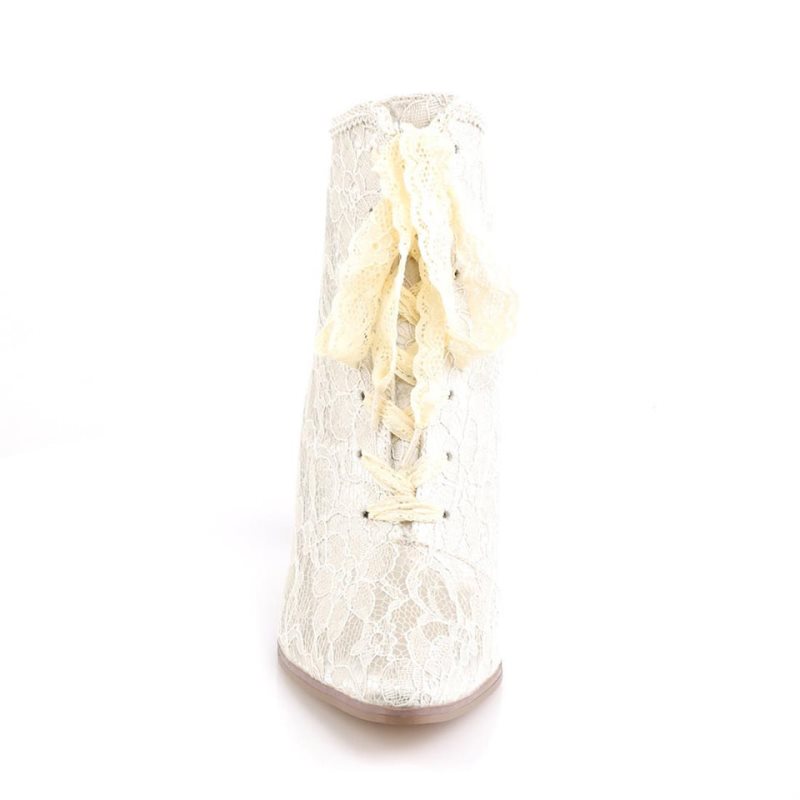 Pleaser Victorian-30 Laarzen Dames Beige | BELGIE BEEPVQFA