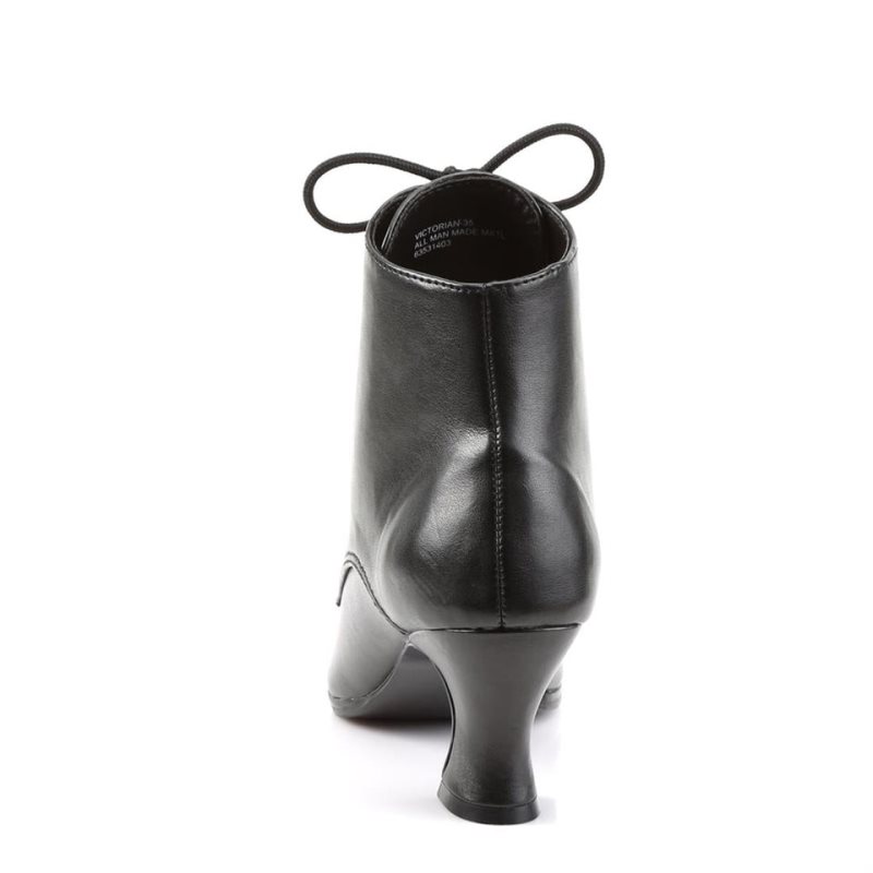 Pleaser Victorian-35 Laarzen Dames Zwart | BELGIE BESQFOIB