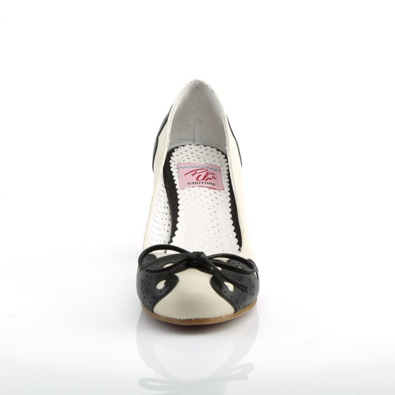 Pleaser Wiggle-17 Hakken Dames Zwart Beige | BELGIE BEYKAMXB