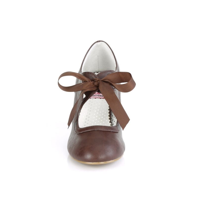 Pleaser Wiggle-32 Hakken Dames Bruin | BELGIE BEMPLRNW