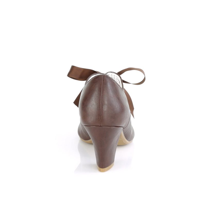 Pleaser Wiggle-32 Hakken Dames Bruin | BELGIE BEMPLRNW
