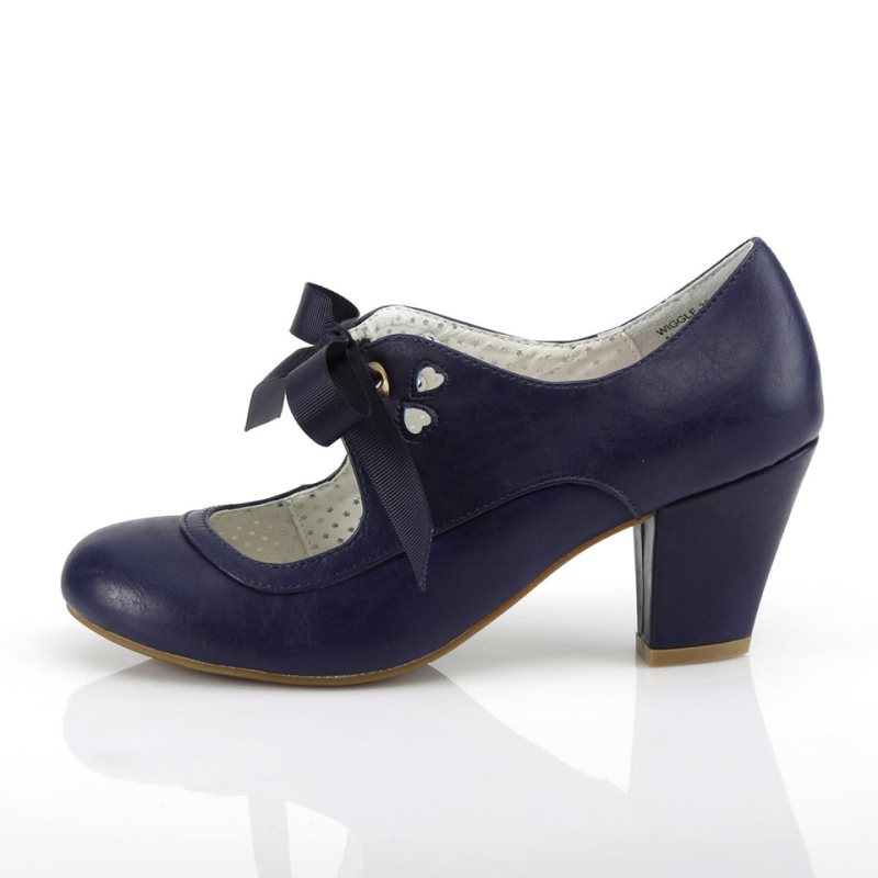 Pleaser Wiggle-32 Hakken Dames Donkerblauw | BELGIE BENBTWUF