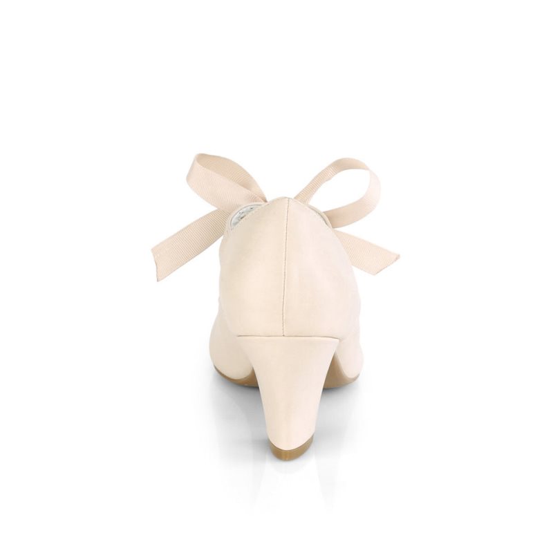 Pleaser Wiggle-32 Vegan Leather Hakken Dames Beige | BELGIE BEQXLNIG