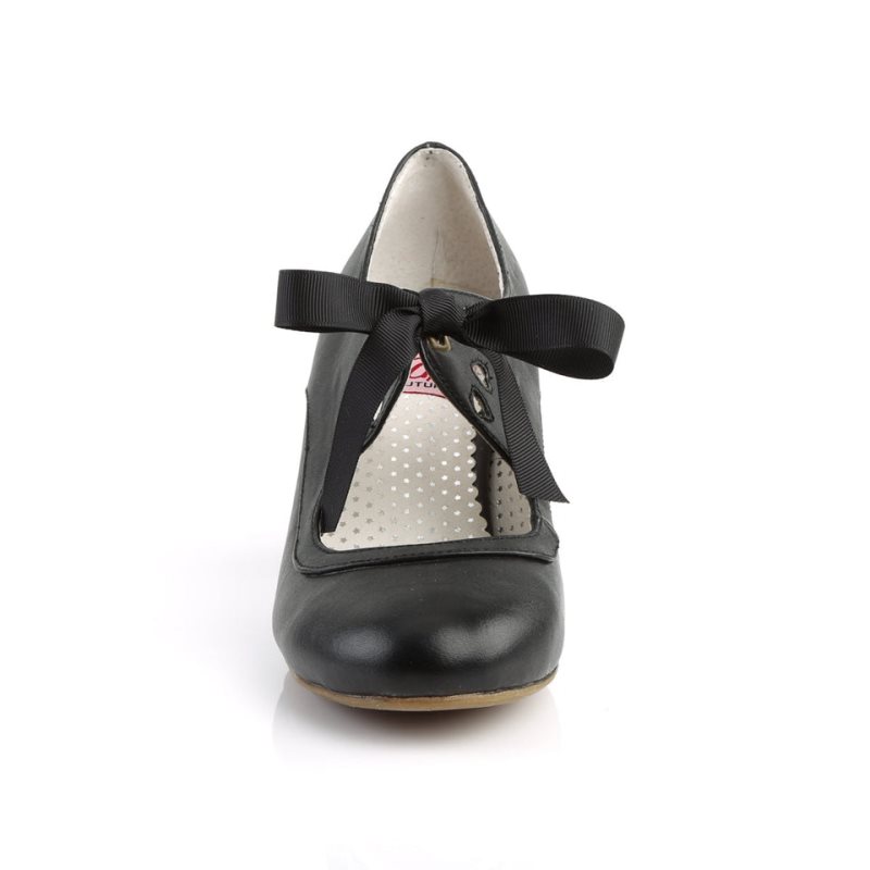 Pleaser Wiggle-32 Vegan Leather Hakken Dames Zwart | BELGIE BETAXYPK