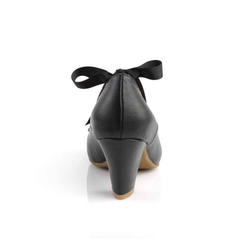 Pleaser Wiggle-32 Vegan Leather Hakken Dames Zwart | BELGIE BETAXYPK