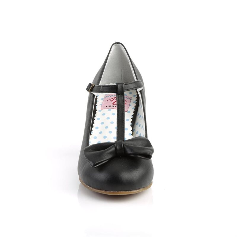 Pleaser Wiggle-50 Vegan Leather Hakken Dames Zwart | BELGIE BEYVKLRG