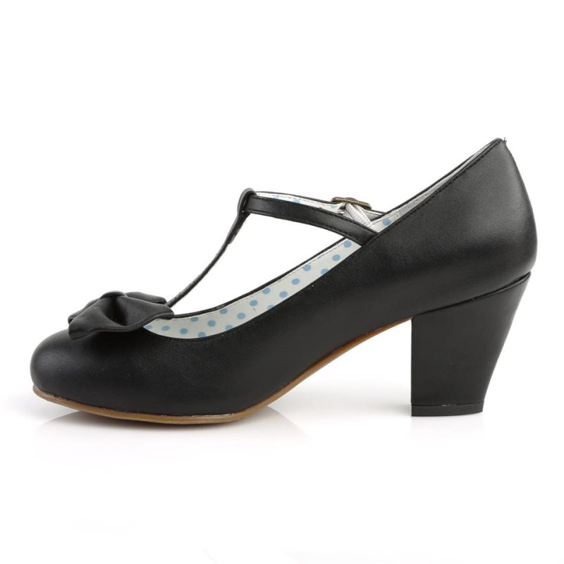 Pleaser Wiggle-50 Vegan Leather Hakken Dames Zwart | BELGIE BEYVKLRG