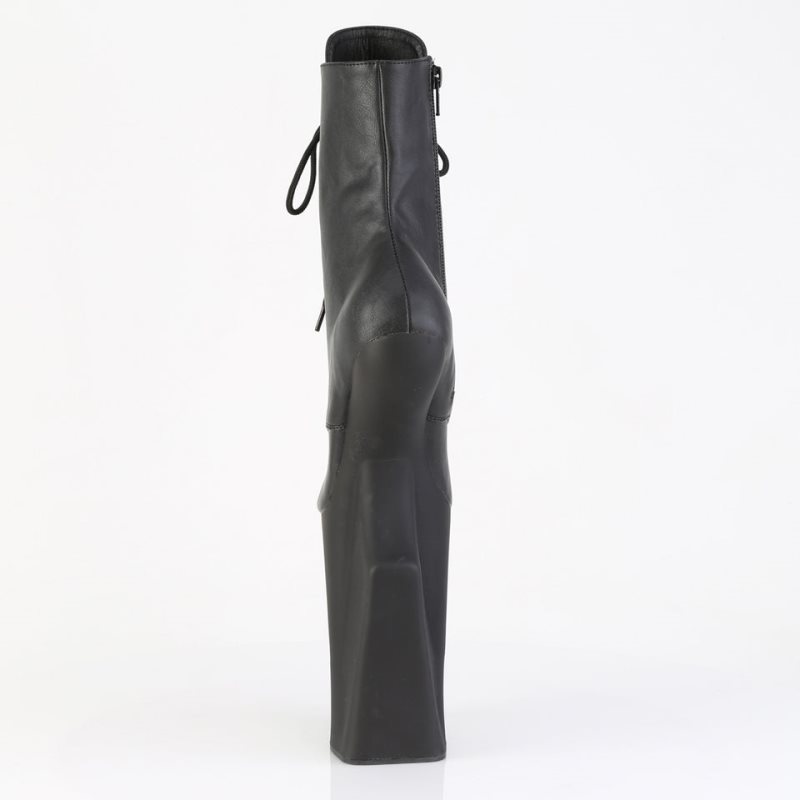 Pleaser Worship-1020 Faux Leather Laarzen Dames Zwart | BELGIE BEVECFUI
