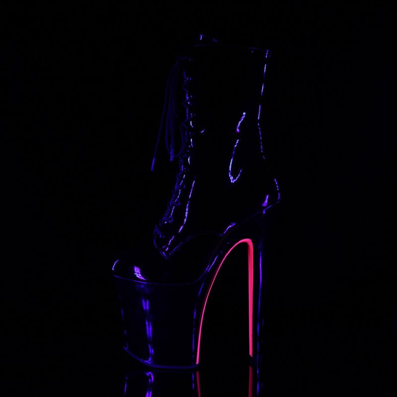 Pleaser Xtreme-1020TT Laarzen Dames Zwart Roze | BELGIE BEHEQLTM