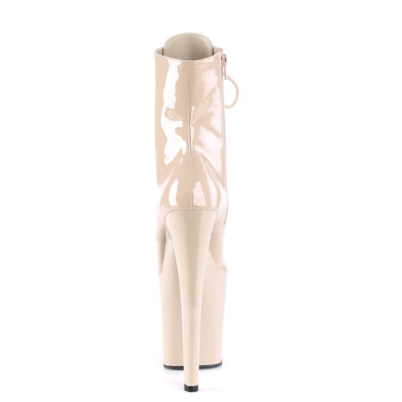 Pleaser Xtreme-1020 Laarzen Dames Beige | BELGIE BEYNGXIV